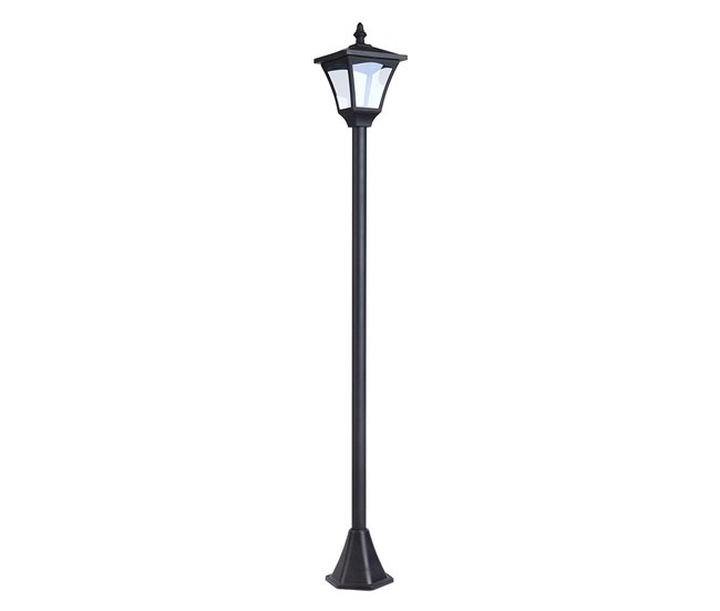 Farol Solar de Jardín Plásico Outsunny Negro