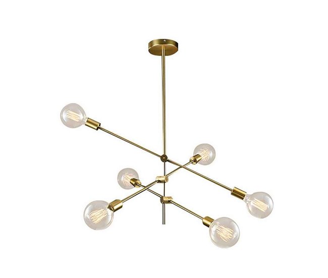 Lámpara De Techo Metal Serie Jerusalen Dorado