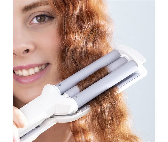 Plancha de Pelo Cerámica para Ondas Gris