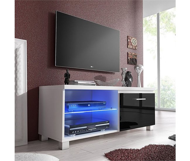 Mueble TV LED 100 Blanco/ Negro