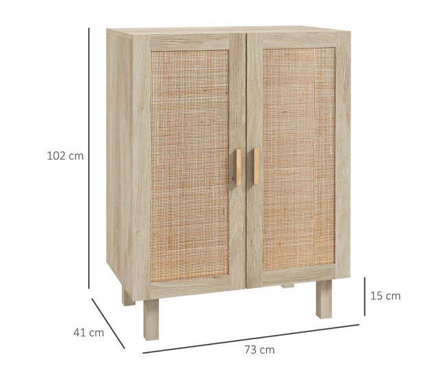 Armario de Salón Melamina de Madera HOMCOM Marron