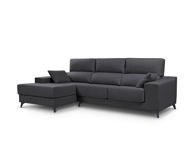Chaise longue S con arcón NOELIA Antracita