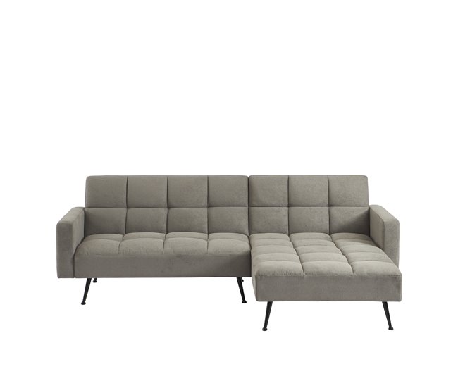 Chaise longue con cama FLO reversible 3 plazas gris Gris
