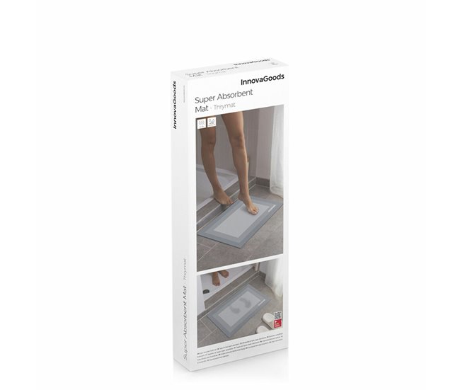 Alfombrilla de Baño Superabsorbente Gris