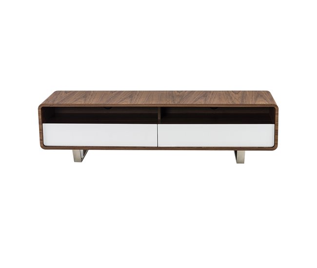 ANGEL CERDA Mueble TV nogal y blanco Nogal
