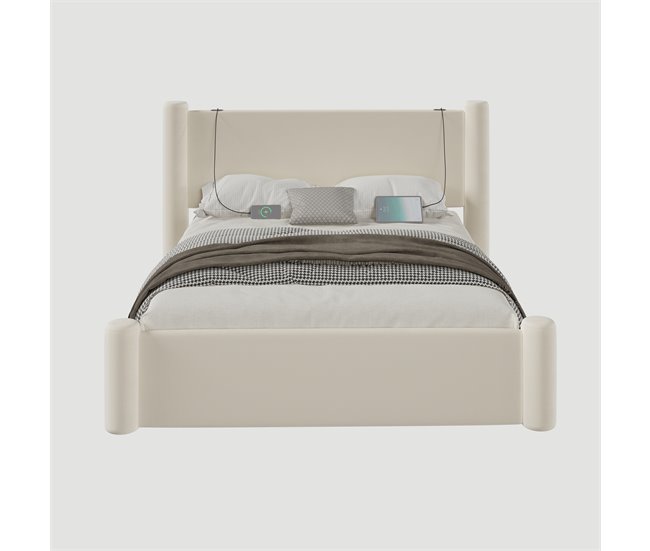 Camas de matrimonio 190x202 Beige