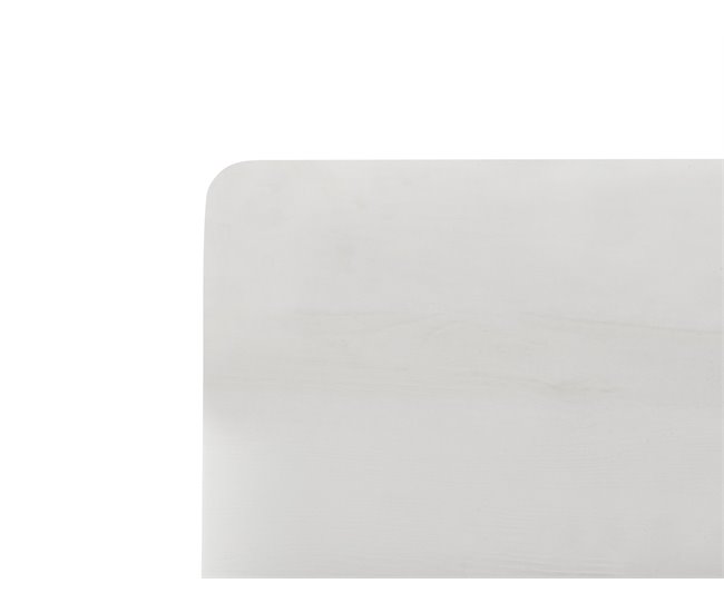 Beliani Cama con somier Madera de pino ROYAN 147x207 Blanco