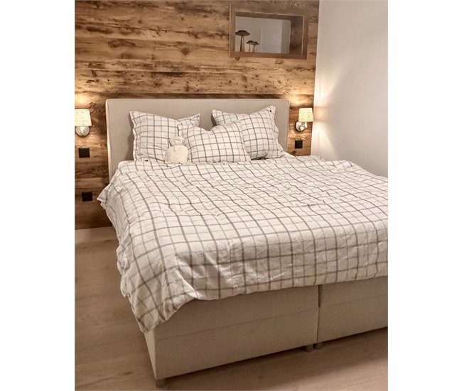 Beliani Cama continental con almacenaje Poliéster MINISTER 168x209 Beige