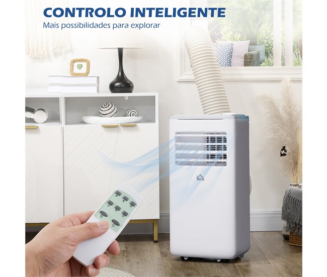 Aire Acondicionado Portátil ABS, Cobre, Aluminio HOMCOM Blanco