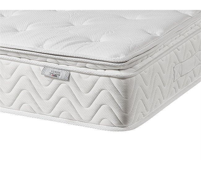 Beliani Colchón de muelles con funda extraíble LUXUS 