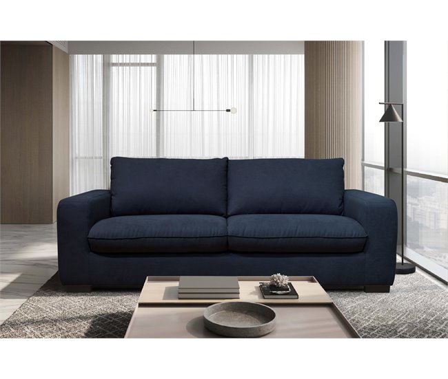 Sofá 3 plazas fijo SWEET Azul