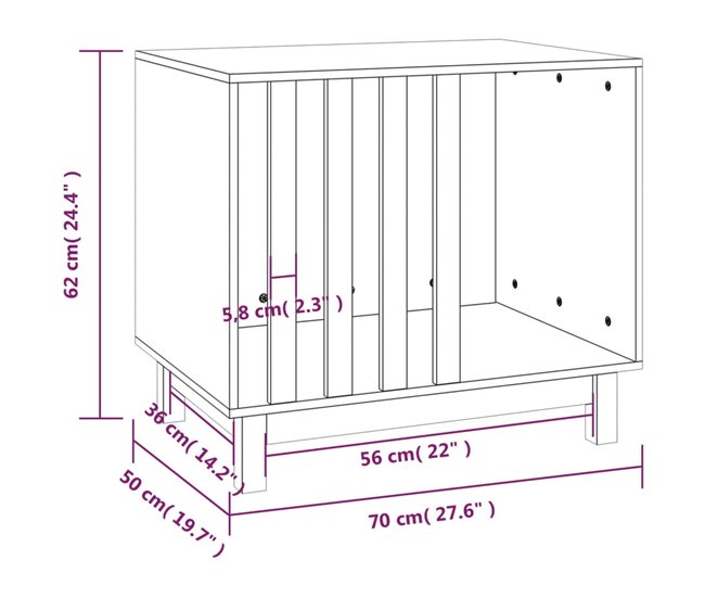 Caseta Para Perros Marron