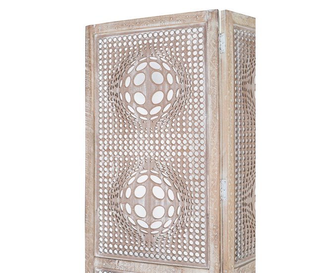 Biombo de 3 paneles fabricado artesanalmente en mdf Gris