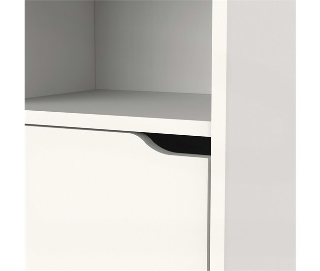 Columna Baño Suspendida Nadia 2 Cajones 2 Armarios 37 Blanco