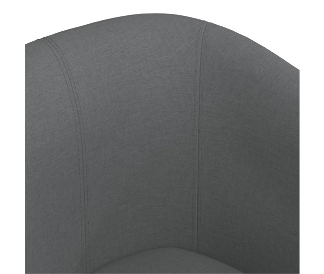 Sillón Con Diseño De Cubo Gris Oscuro