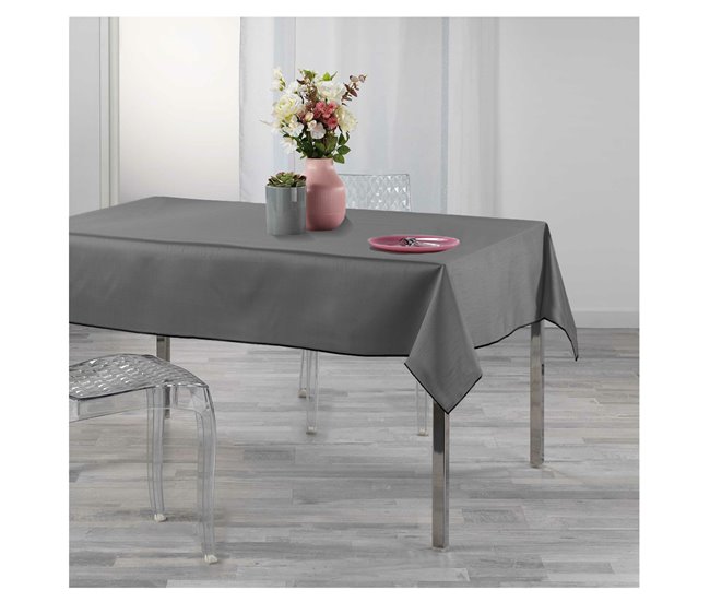 Acomoda Textil – Mantel Antimanchas de Hule Ribeteado. Gris