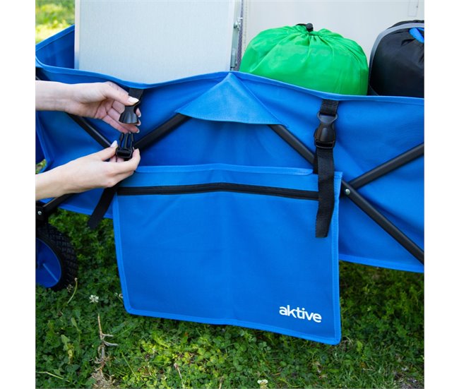 Aktive Carro playa plegable Azul