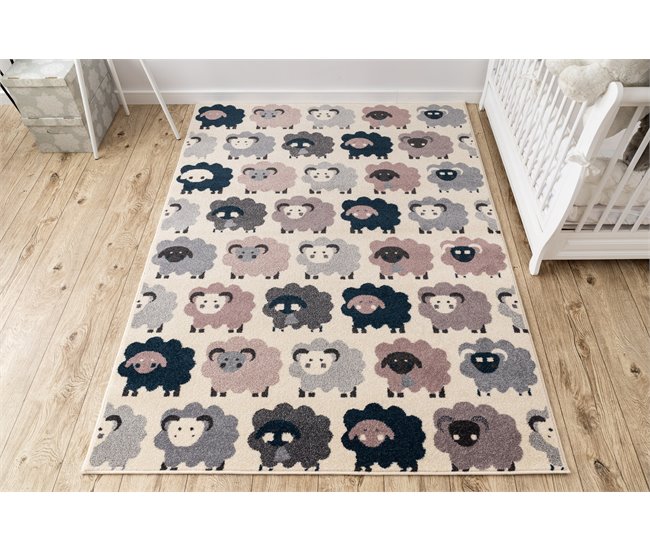 Alfombra HEOS 78468 Ovejas 190x270 Crema