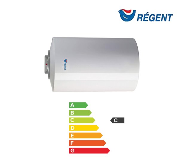 Termo eléctrico, Regent, Regent 80 litros, Horizontal Blanco Brillo
