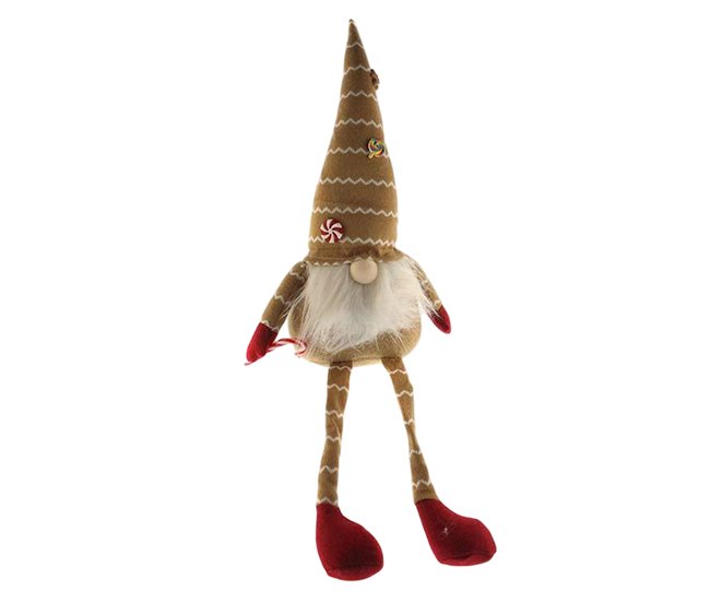 Gnomo Pies largos Decorativo Navideño con sombrero, Diseño nórdico Multicolor