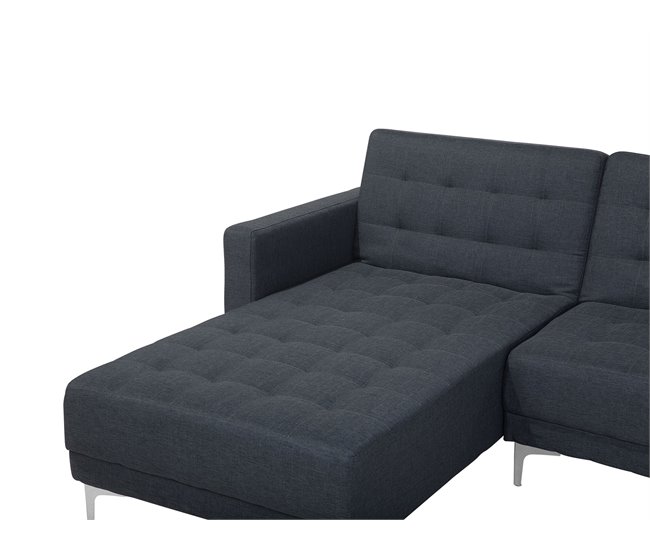 Beliani Sofá modular Poliéster ABERDEEN Gris Oscuro