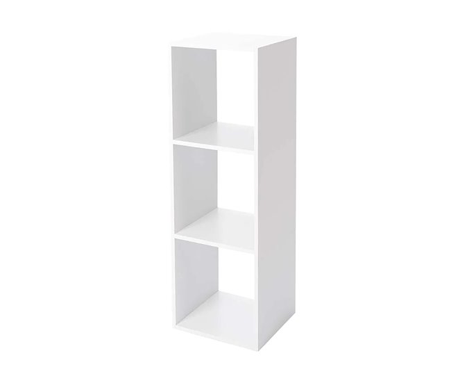 Acomoda Textil – Estantería para Pared y Suelo. (3 Cubos) 34 Blanco