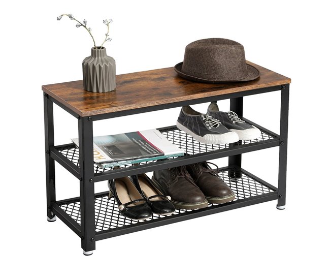 Banco de zapatos de 2 niveles - L73 cm Madera