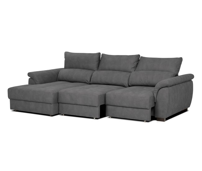 Chaise longue con cama BENSON Antracita