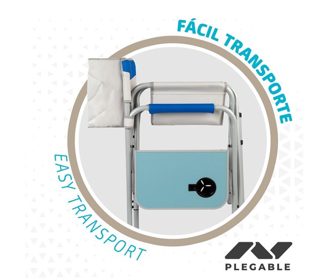 Silla de director plegable altura XL Aktive Azul