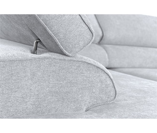 Rinconera con cama MACK izquierda 4 plazas gris claro Gris Claro