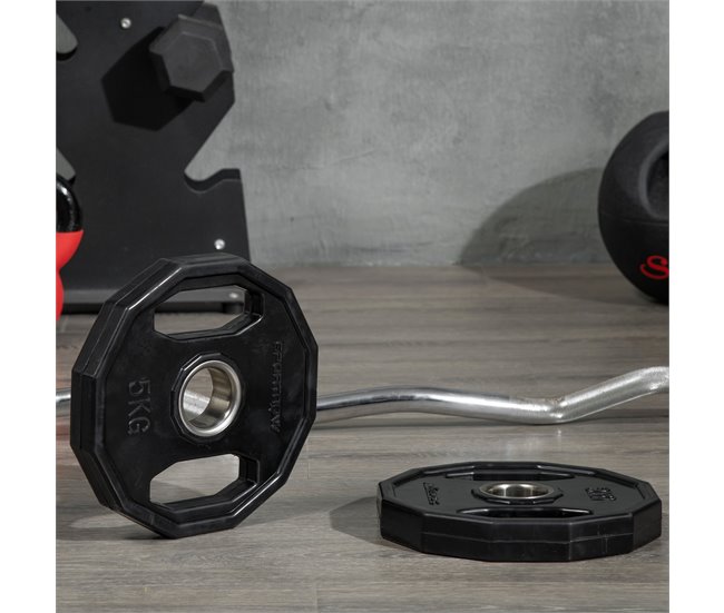 Discos de Pesas Metal, Caucho SPORTNOW, deportes y ocio - pesas Negro/ Gris