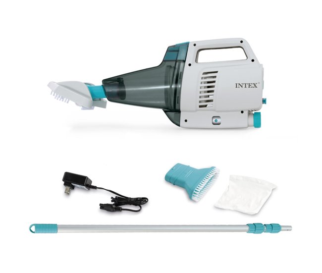 Aspiradora de piscina manual c/batería recargable INTEX Gris
