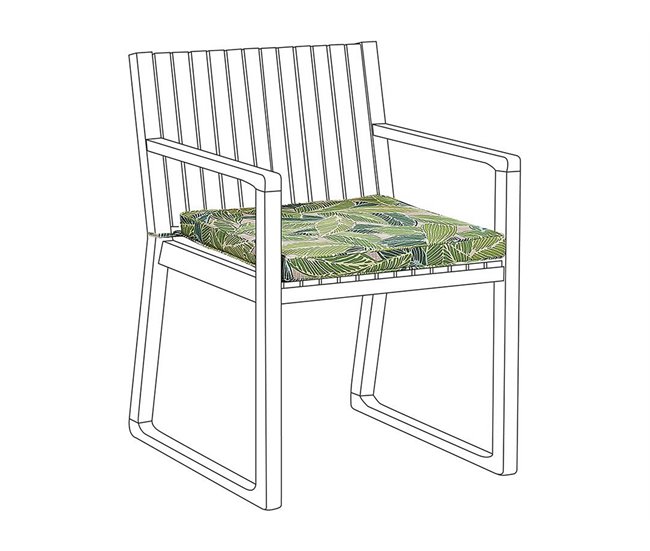 Beliani Cojín de asiento SASSARI Verde