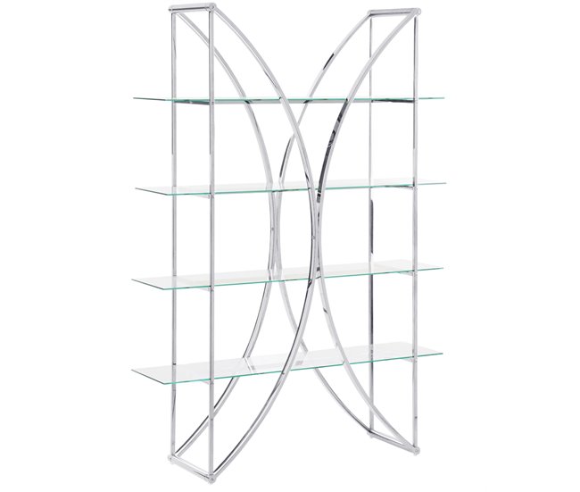 Beliani Librería HOLLOW 120 Dorado