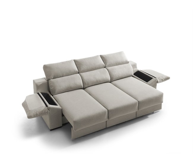Sofá 3 plazas XL KLEE color beige Crudo