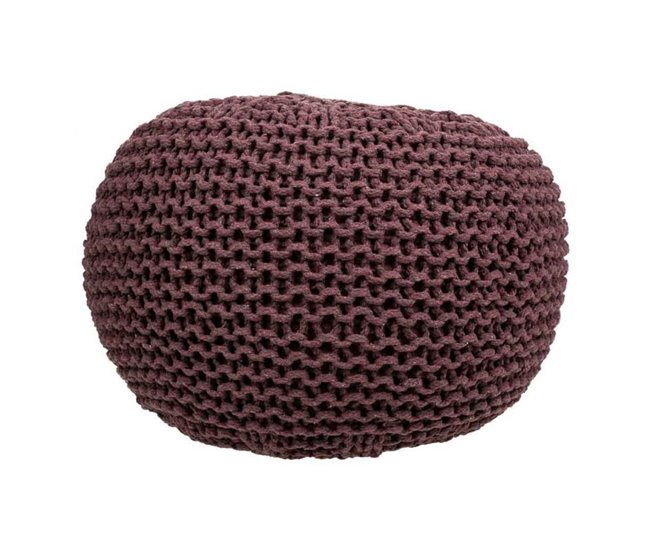 Puff de algodón trenzado Marron