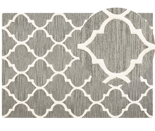 Beliani Alfombra de pelo corto YALOVA 160x230 Gris
