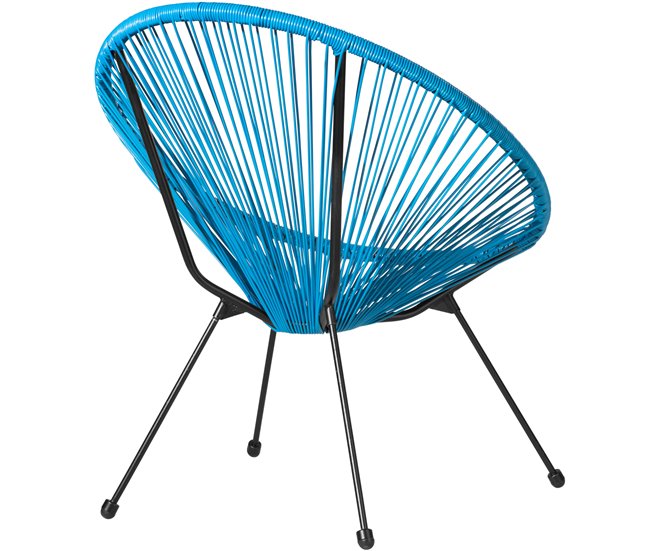 2 sillas de jardín con mesa Azul