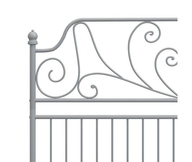 Estructura de cama de metal 160x200 Blanco