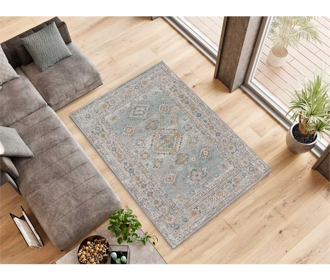 Alfombra vintage PARMA - ATTICGO 120x170 Azul