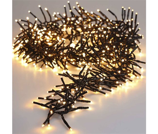 Guirnalda de 576 Luces c/Controlador de 8 funciones, Temporizador Dorado