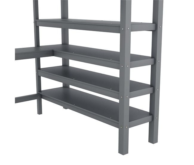 Cama alta para niños 149x207 Gris