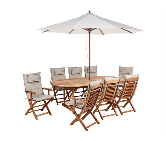 Beliani Conjunto de comedor MAUI II Gris