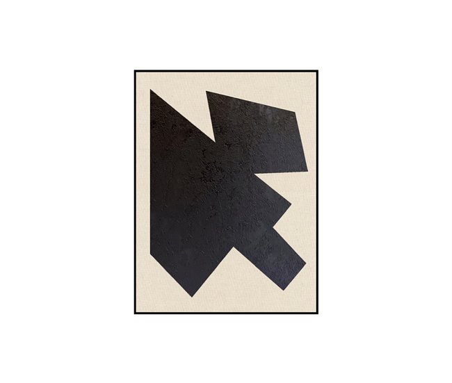 Pintura original MAYORCA relieve 60x80cm marca MARCOMUEBLE  Blanco/ Negro
