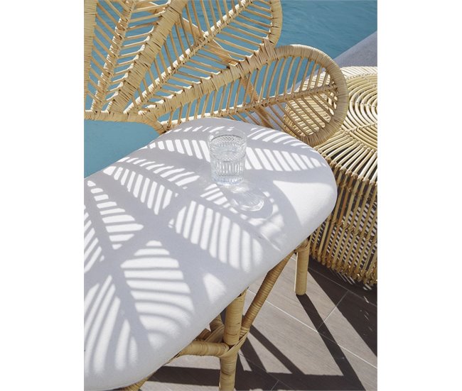 Beliani Mesa de centro LIMNI 84x84 Natural