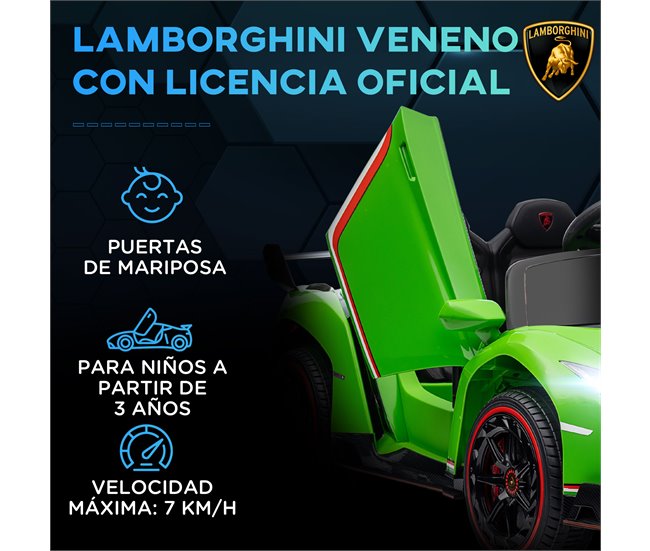 Coche Eléctrico PP, Metal HOMCOM Verde