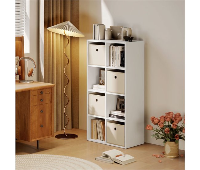 Estantería con Cubos Melamina de Madera HOMCOM Crudo