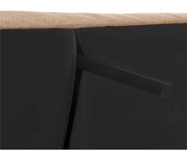 Beliani Sofá de 3 plazas Poliéster INGARO Marron Claro