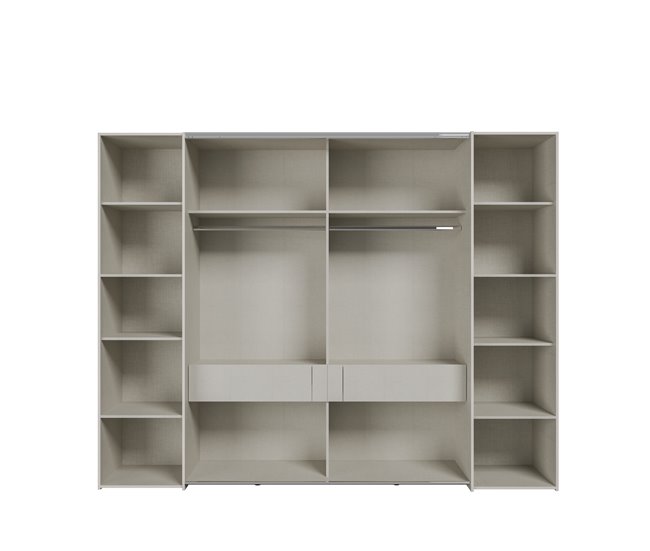 Armario SAND 210x270cm 2 puertas batientes y 2 puertas correderas Beige