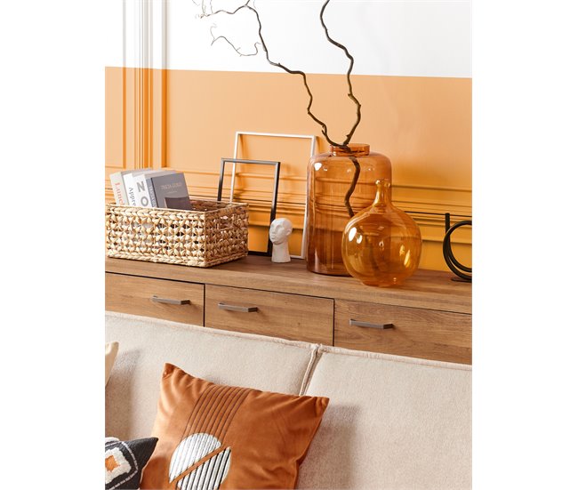 Beliani Jarrón decorativo MIRCHI Naranja